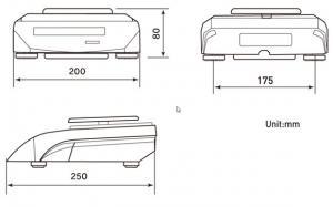 CAS MWP C Precision Balances dimensions