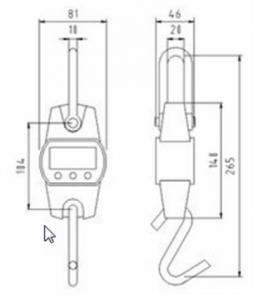 SENS OCS L Mini Crane Scale dimensions