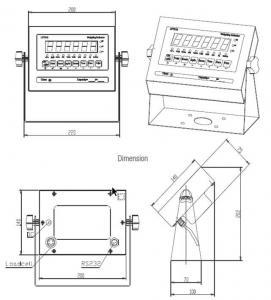 Sens LP7510Platform Bench Scale dimensions